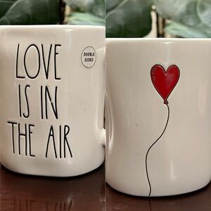 Rae Dunn artisan collection LOVE IS IN THE AIR double sided with balloon